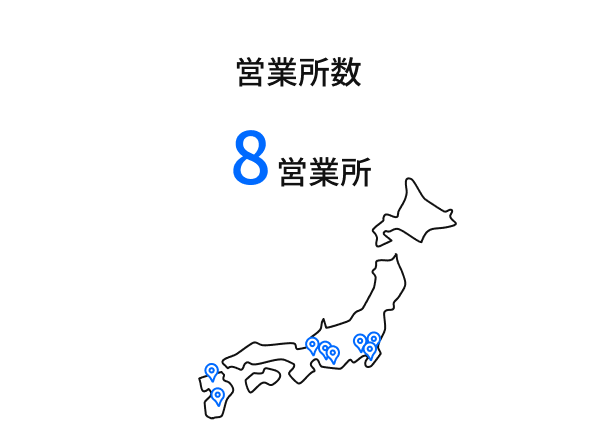 営業所数 8営業所